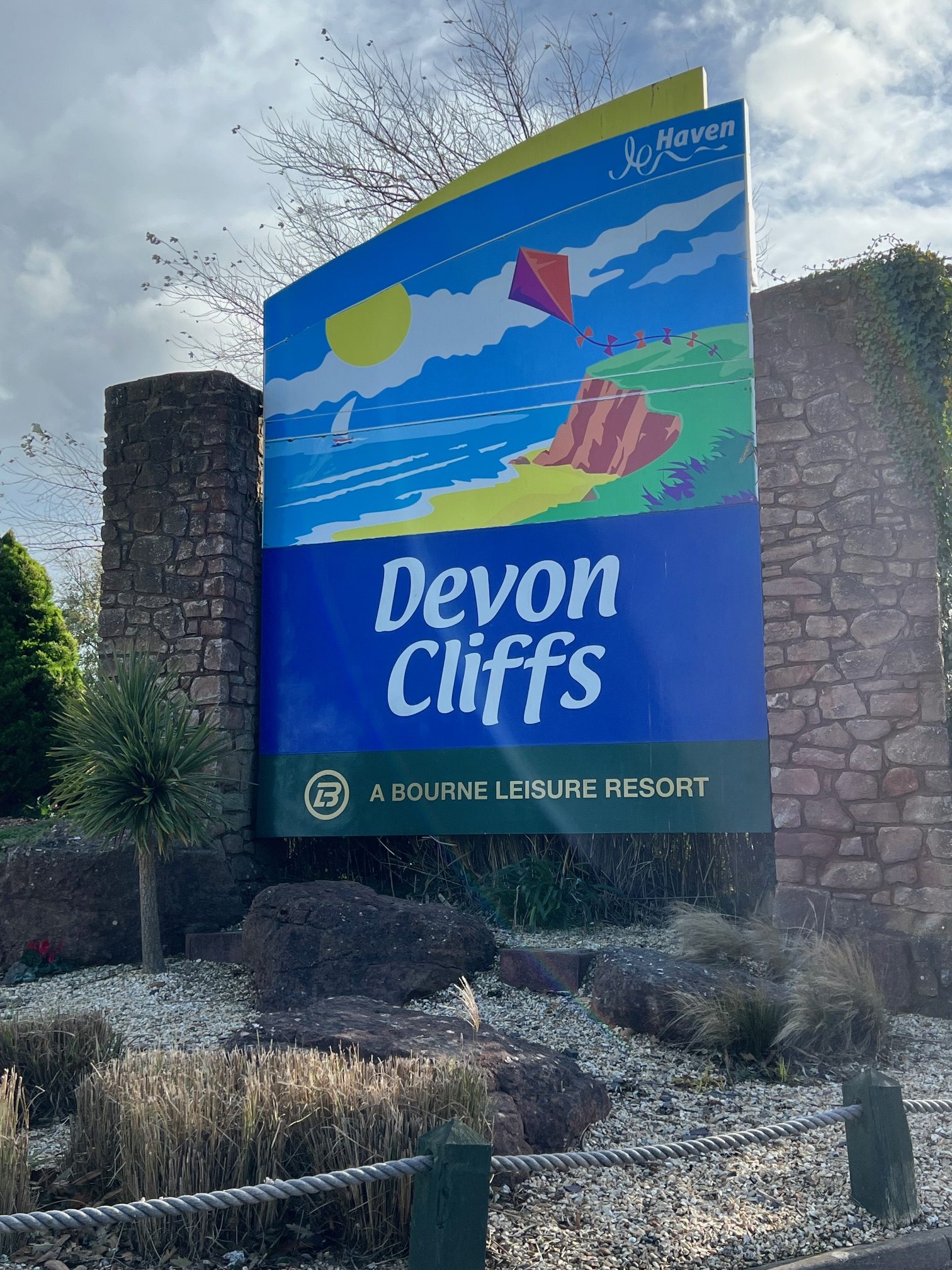 Devon Cliffs holiday park sign